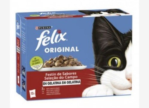 FELIX Pack ahorro carne gelatina 12 sobres