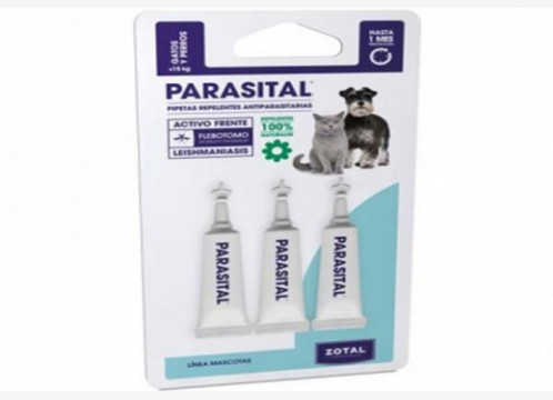 Pipetas PARASITAL Perros y Gatos (Paquete 3 unidades) 1 hasta 10kg
