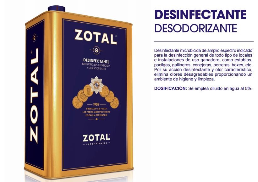 Zotal G Desinfectante Desodorizante - ZOTAL EL MOLINO GETAFE